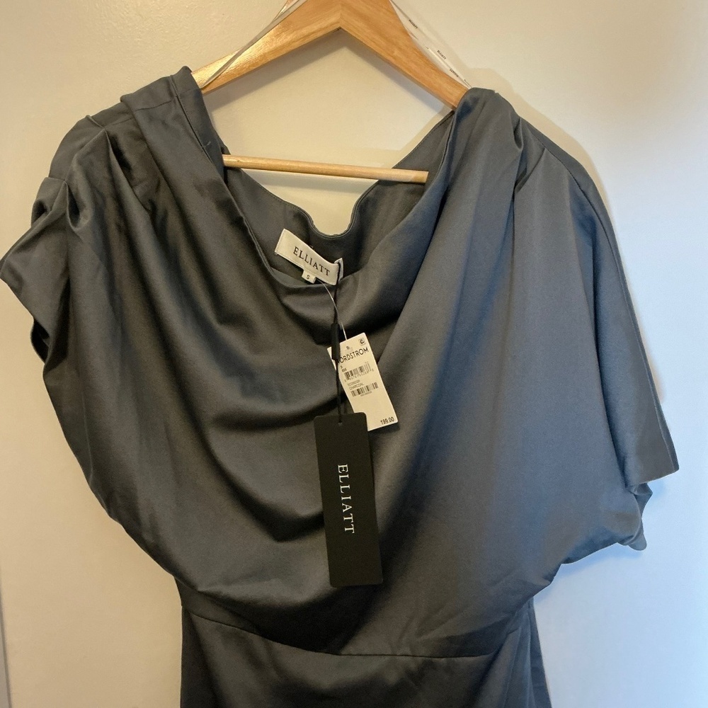 Elliatt Andrea Gown Charcoal Gray Maxi Dress Nordstrom NWT Size Small - Picture 9 of 15